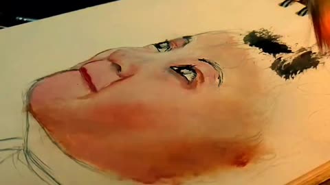 Making portrait of my cute little sister but couldn't complete 🙁