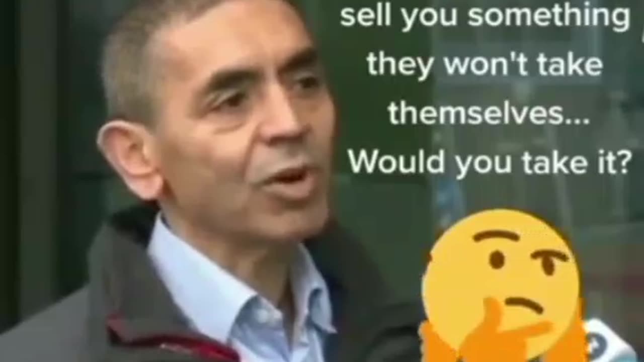 This is Dr. Sahin CEO of Biotech, he admits he didn't take the vaccine!!