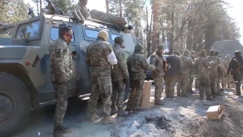 Ukrainian prisoners in the Kiev region
