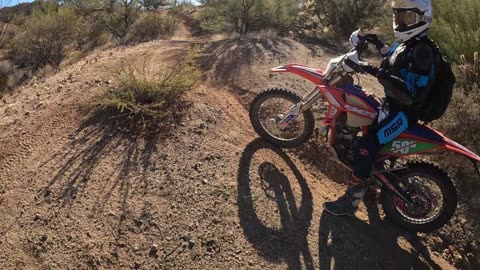 Single track Saturday motorcycle ride in Arizona