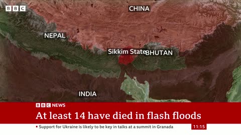india flash flood 100 of people missing