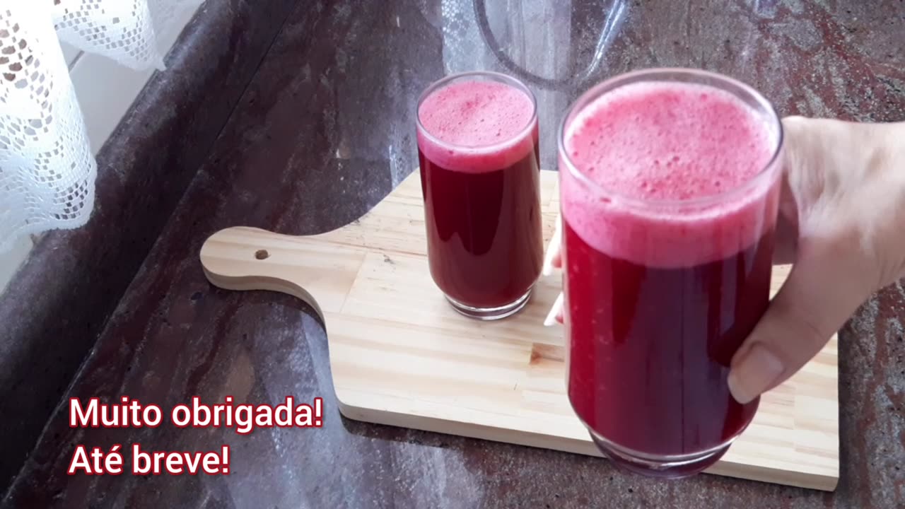 Suco saudável com beterraba