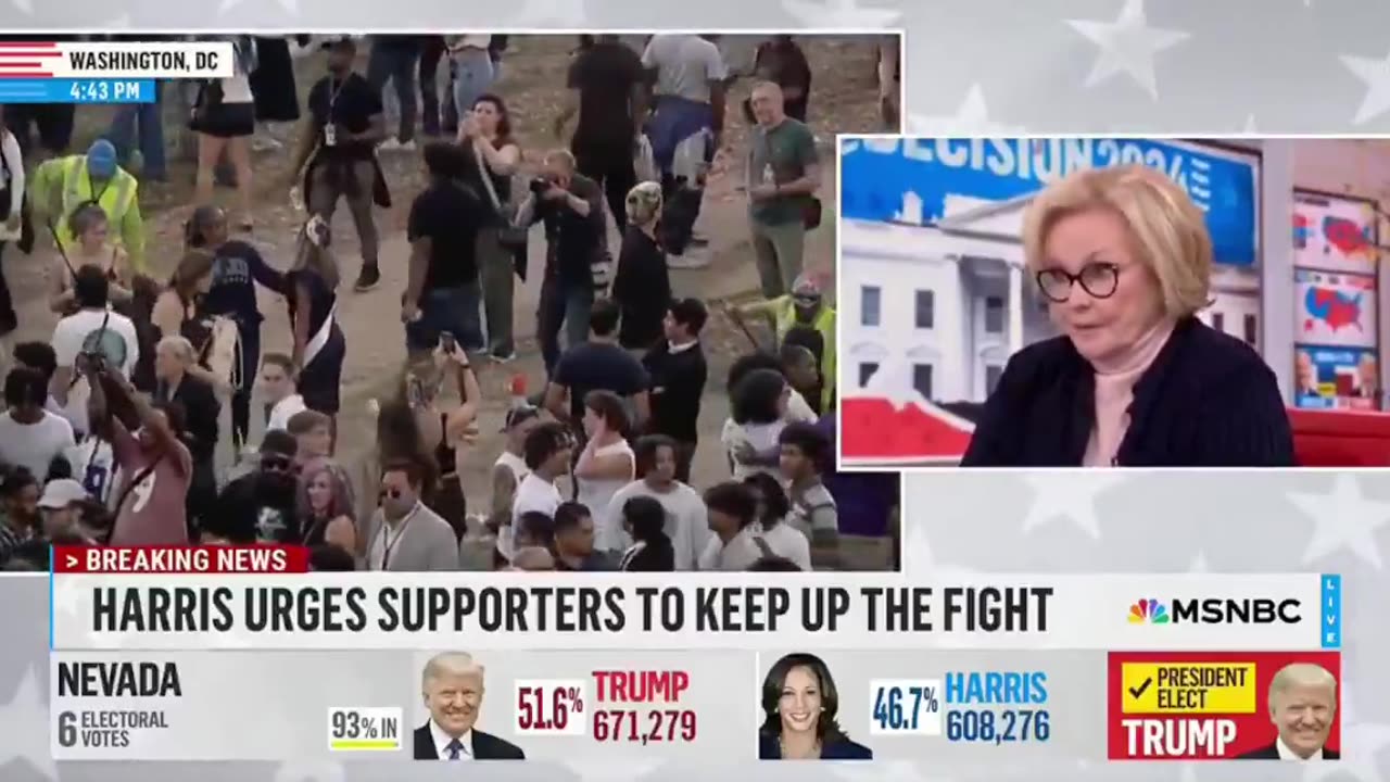 Claire McCaskill cries on MSNBC after Kamala conceded defeat
