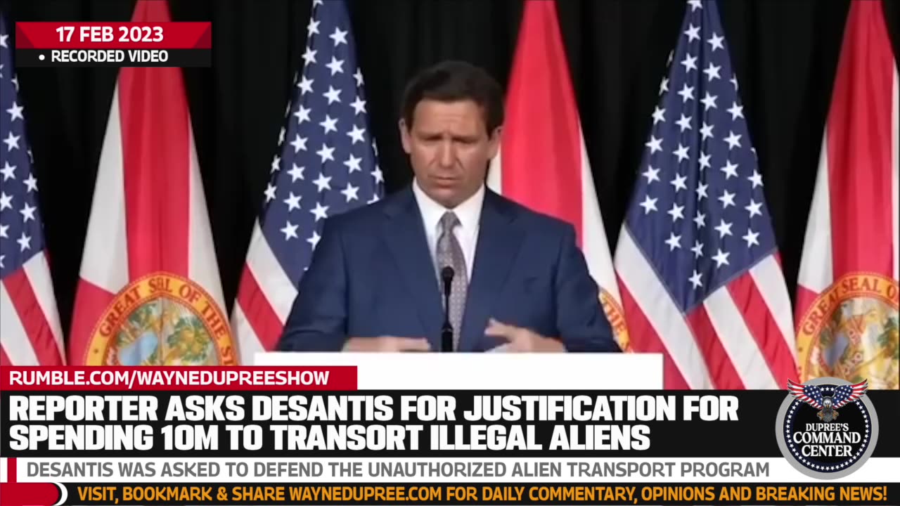 FL Governor Was Asked To Defend Unauthorized Alien Transport Program