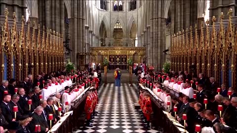 Moment of silence amid queen's funeral grandeur