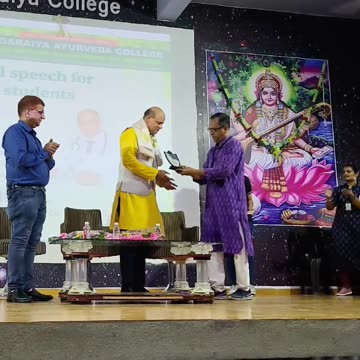 Dr. Vikram Chauhan Honoured in Gujarat For motivating Ayurvedic students