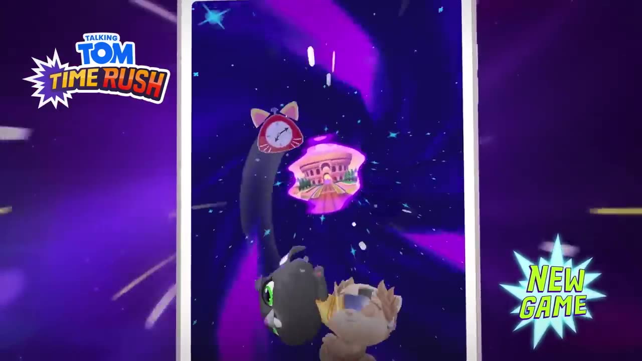🌟🎮 Angela Plays a NEW GAME! Talking Tom Time Rush (Gameplay)