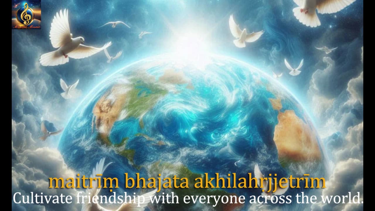maitrīṃ bhajata akhilahṛjjetrīm....Song for a peaceful world