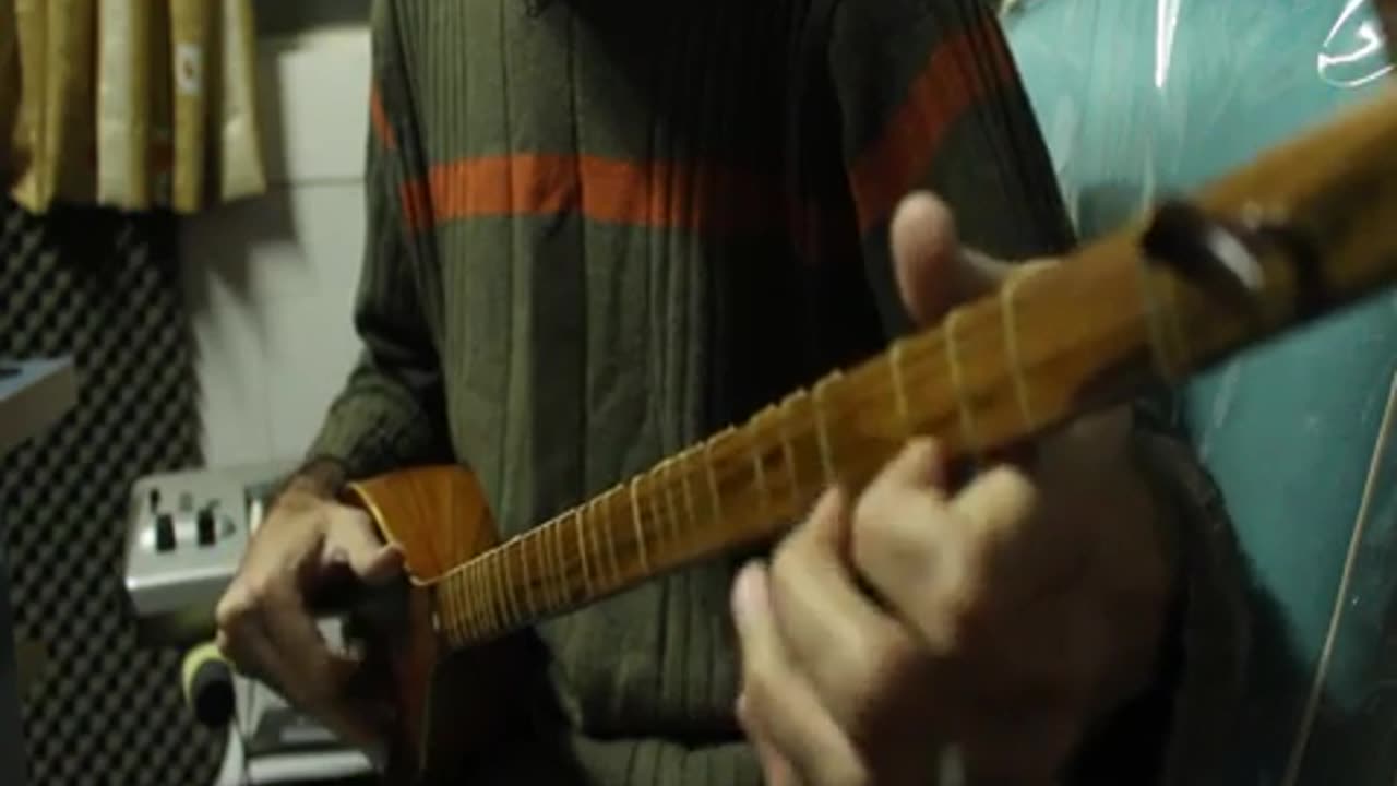 Beautiful and modern playing of setar