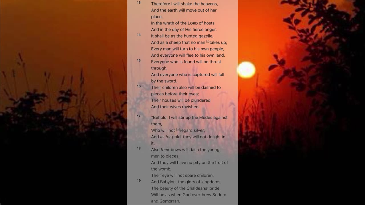 Isaiah 13: Babylon’s Destruction & The Day of the Lord!