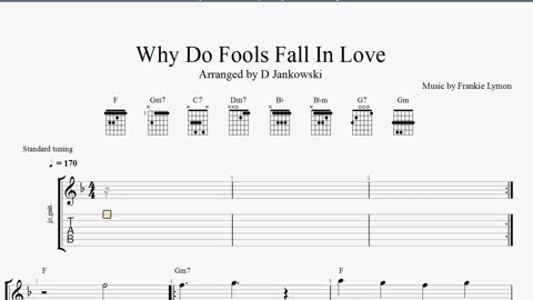 How to play Why Do Fools Fall In Love on guitar