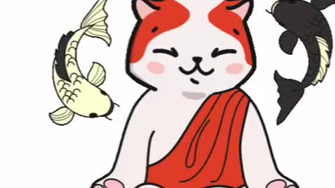 Buddha Cat GIF ☯️