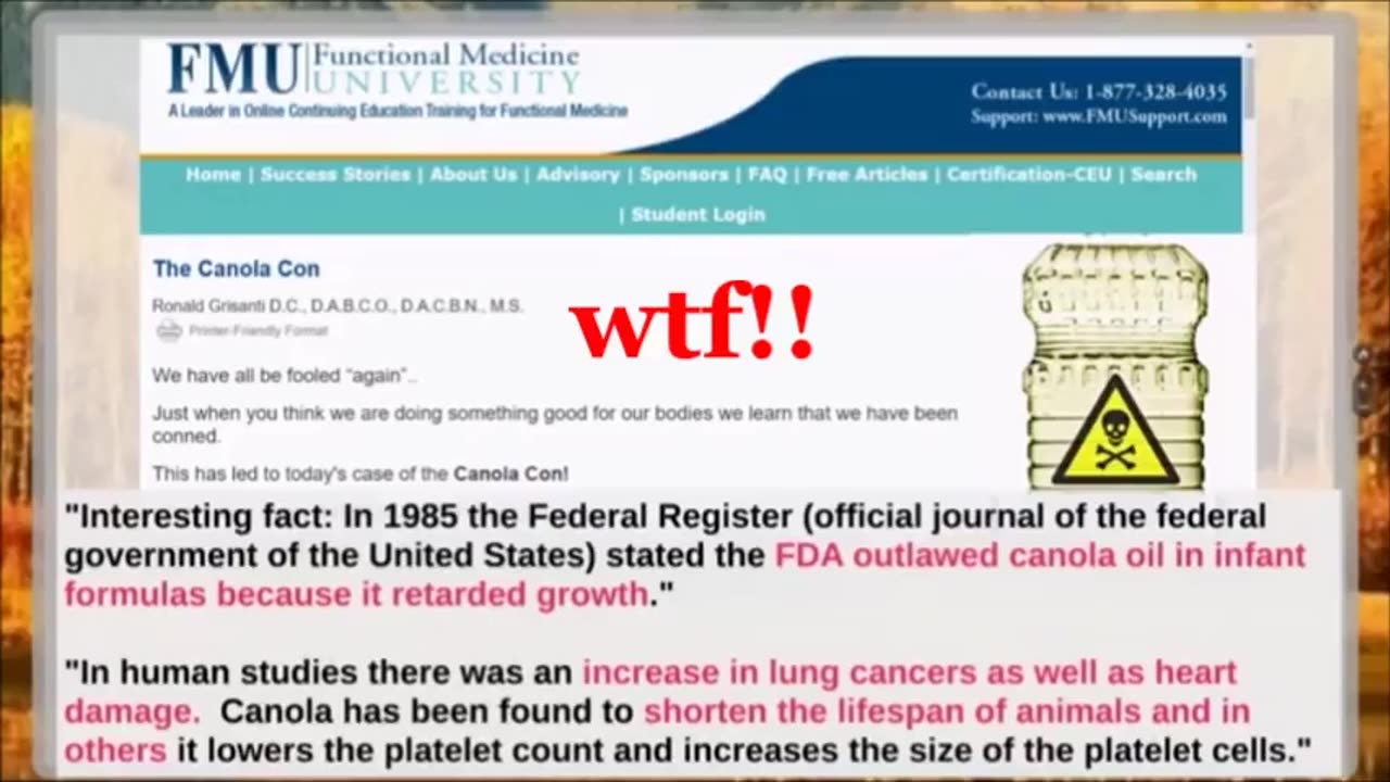 RAPSEED & CANOLA OIL HOW SAFE IS IT REALLY?