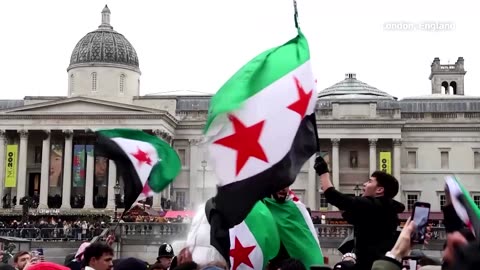 Syrians abroad celebrate the fall of ousted President Bashar al-Assad