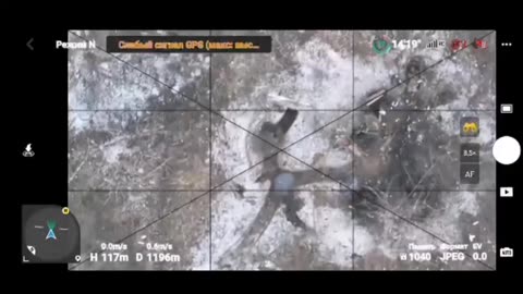 Russian drone strikes Ukrainian soldier hiding in trench