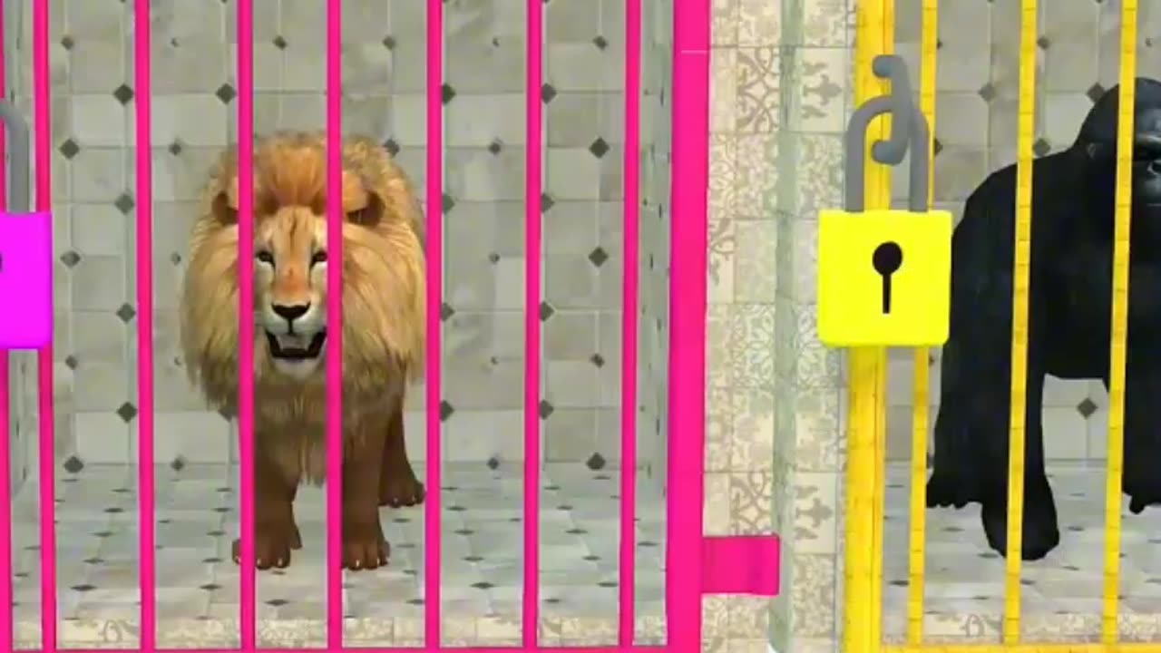 Paint animal gorilla,tiger, elephant.animals game