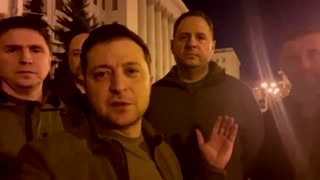 'We are here' -defiant Zelenskiy on the streets of Kyiv