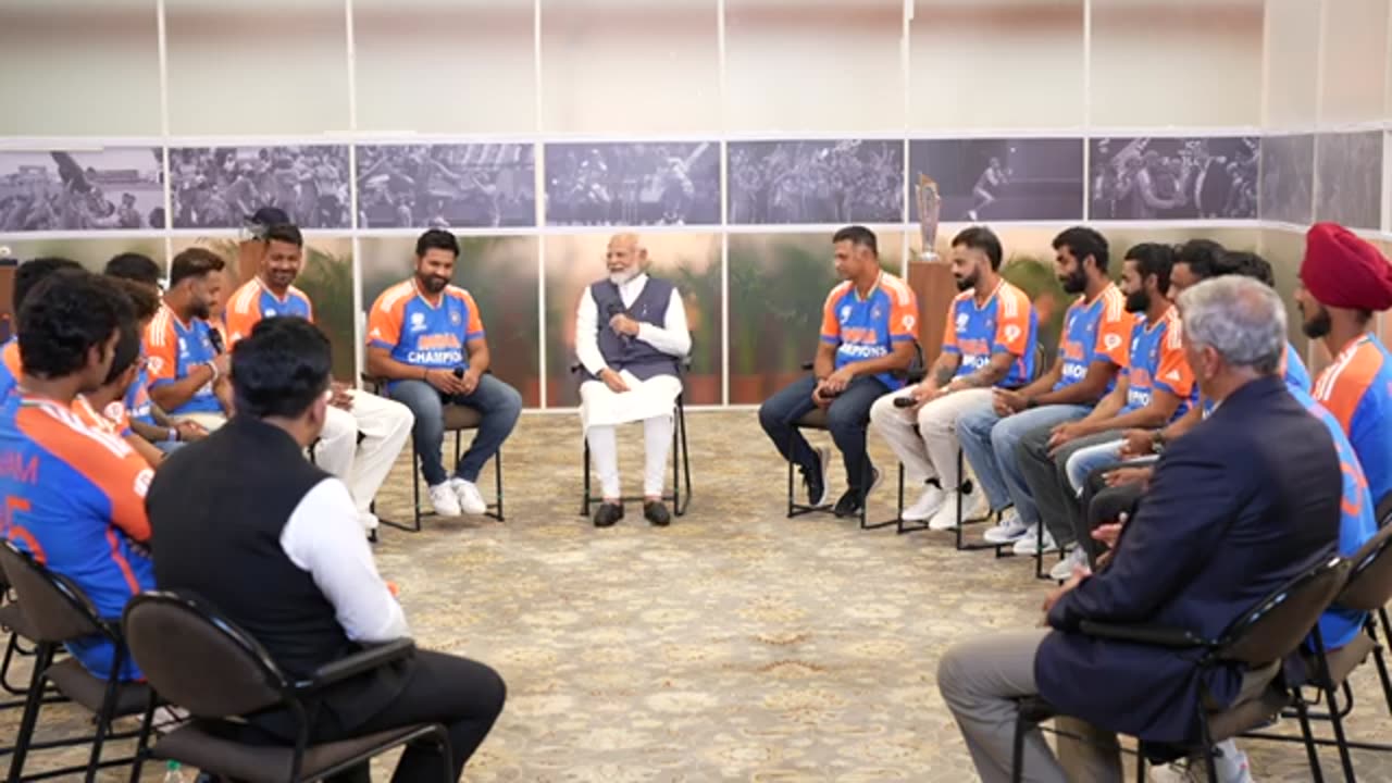 modiji with t20 world cup winner team