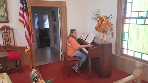 Skylar Learning Christmas Songs On Piano 11/7/2024