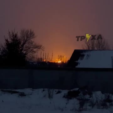 The fire is blazing near the fortified area of ​​the Armed Forces of Ukraine in Kharkov