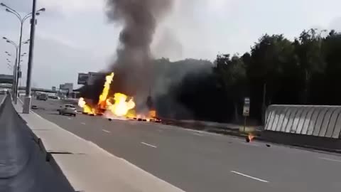 Two electric vehicles collided.