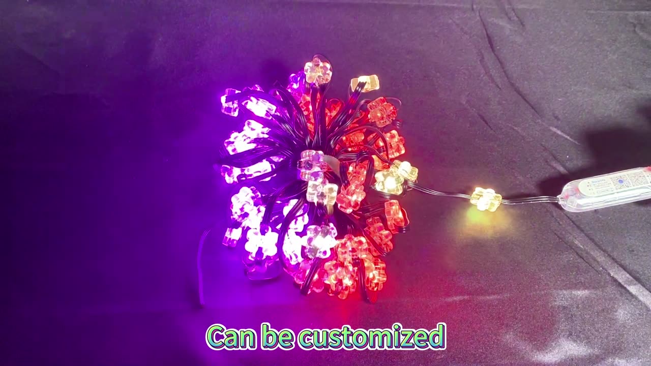 LED lights decorating Christmas tree #LED #Christmas
