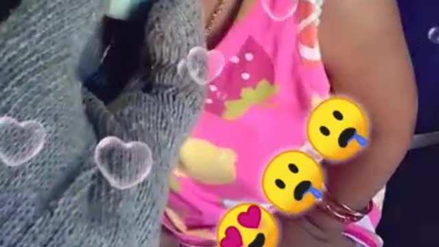 cute little girl cute behavior