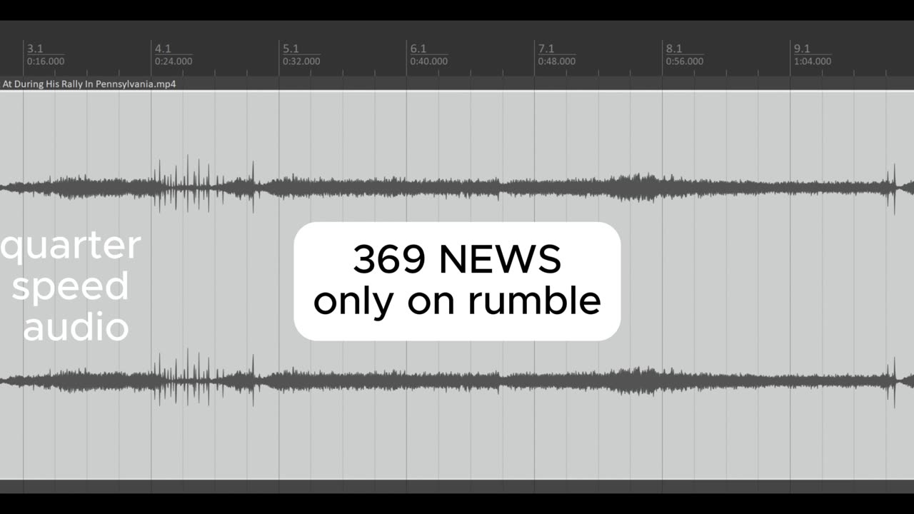 Trump Rally Shooting Audio - Full Speed - Half Speed - Quarter Speed