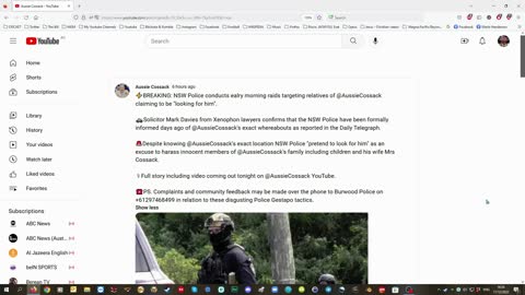 Update on the Aussie Cossack: Police Corruption