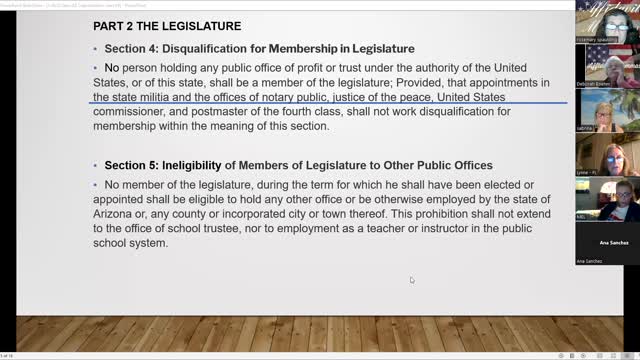 Arizona State Constitution Study Class Part 3