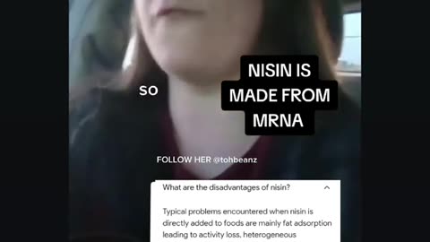 Nisin in Walmart food. mRNA