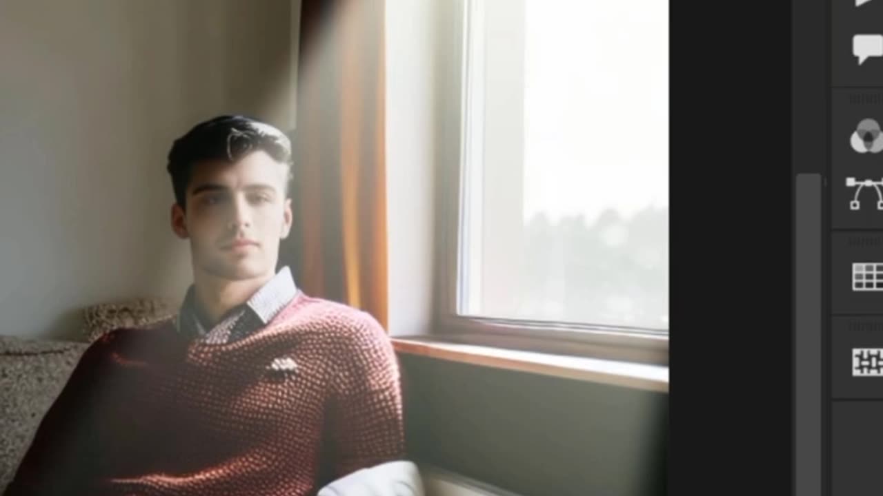 How to make Window sun rays in Photoshop||Photoshop tutorial