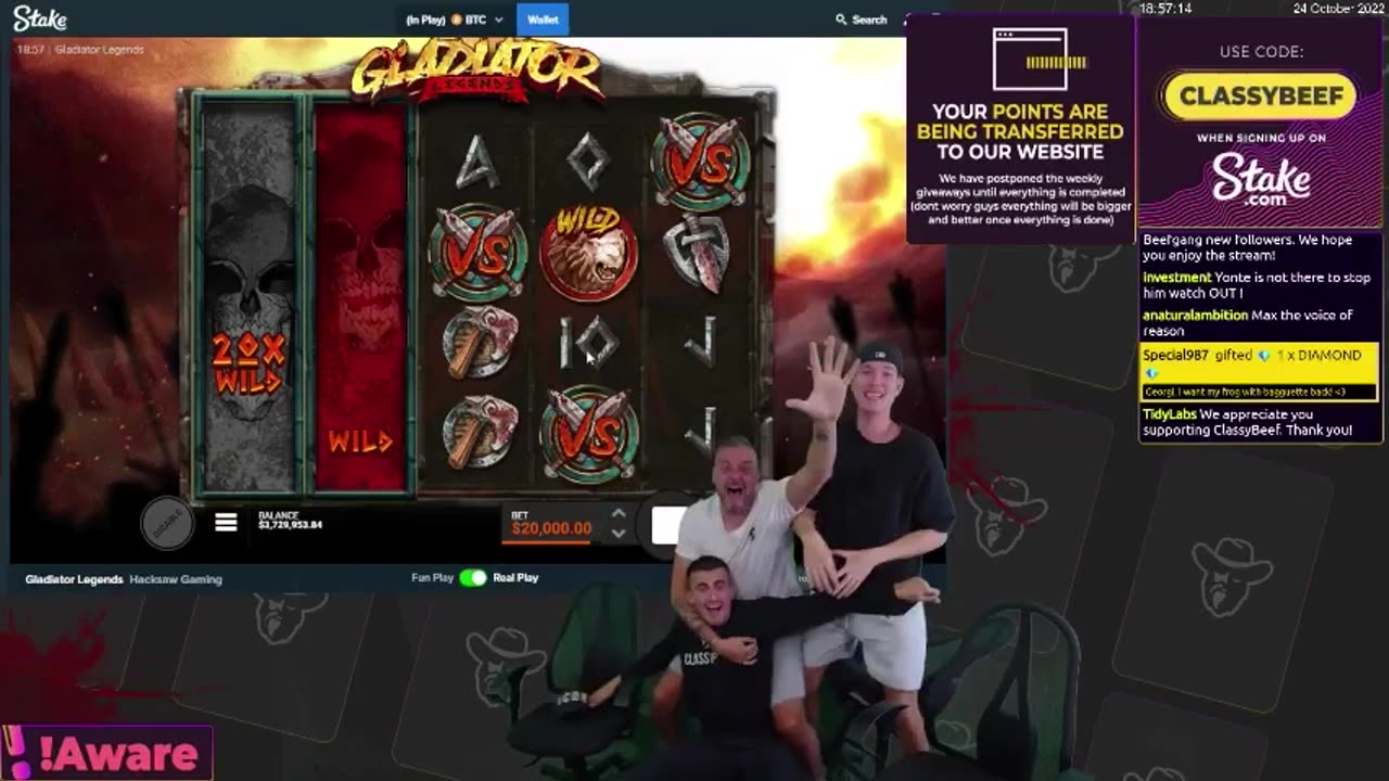 OUR FIRST MAX WIN WHILST STREAMING ON DLIVE!
