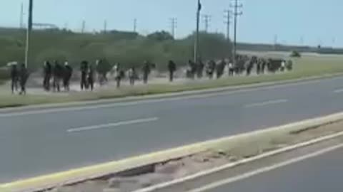 Xiden and the communist demoncraps are leading an invasion. This is Eagle Pass, Texas.