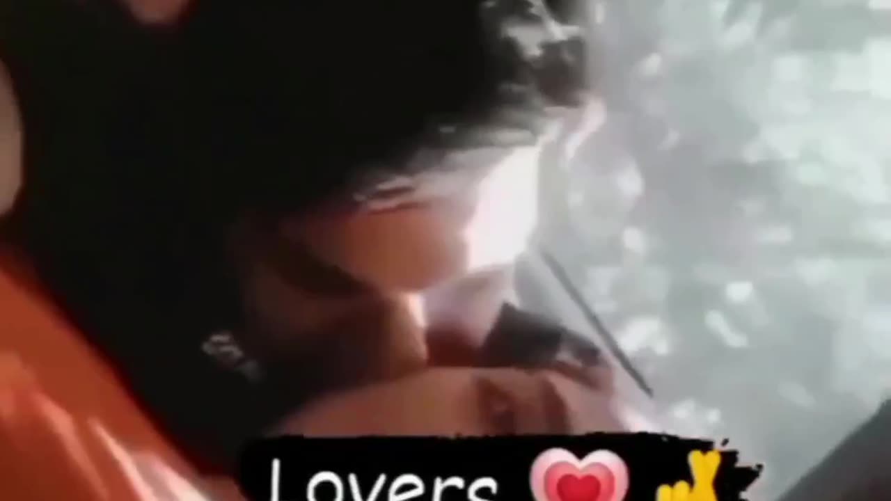 Young couple enjoy hot video
