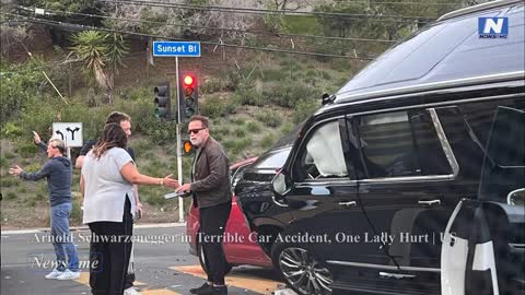 Arnold Schwarzenegger in terrible car accident, one lady hurt