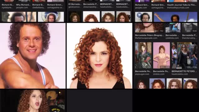 Richard Simmons & Bernadette Peters