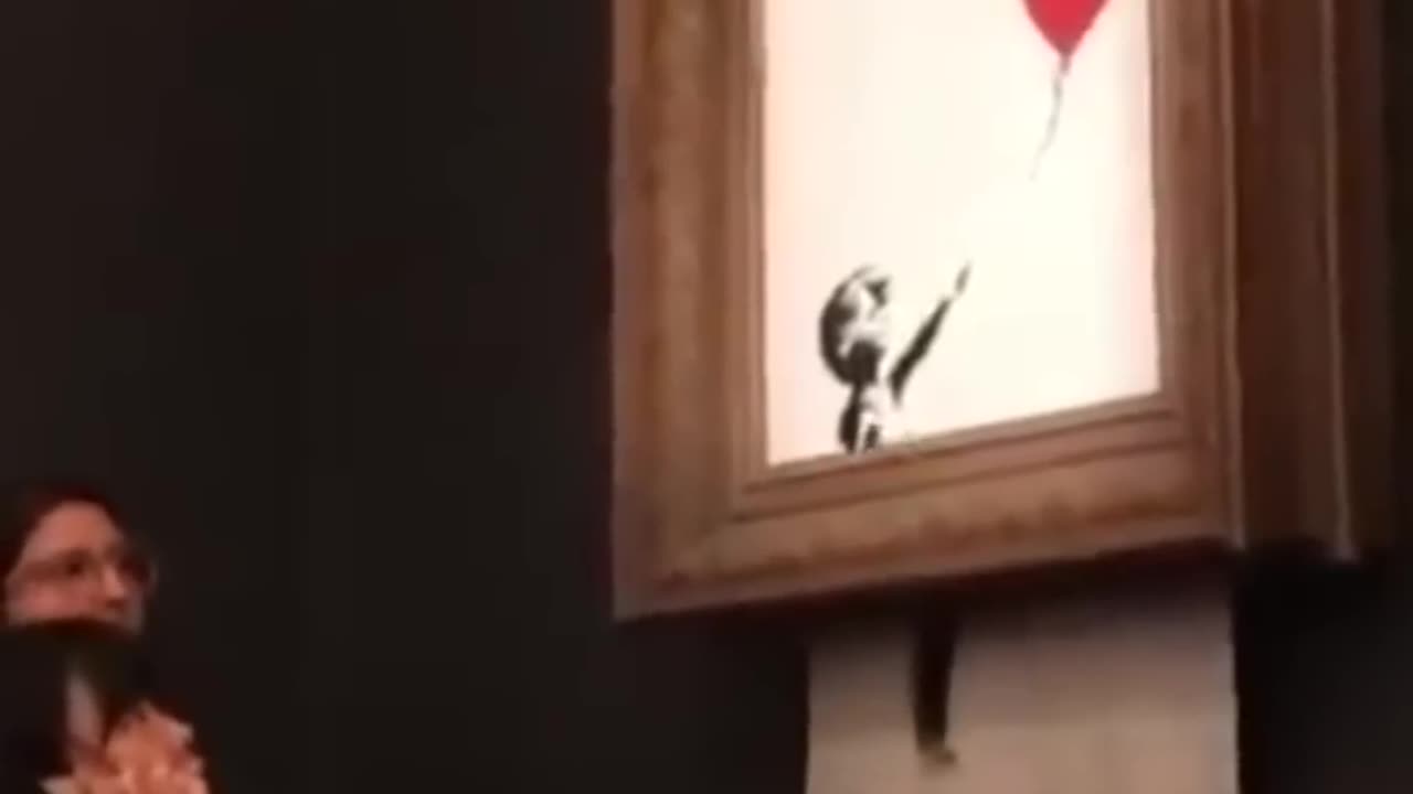 1.4 million dollar painting shredded itself 😱😱