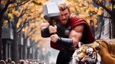 #thor #tiger #fight