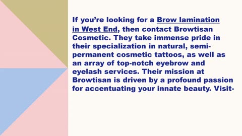 Best Brow lamination in West End