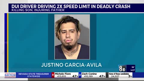 Las Vegas police_ DUI driver was going 81 mph before killing son, injuring father in crash