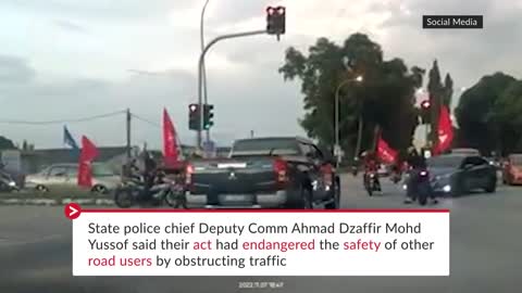 Seremban cops looking for motorcyclists who obstructed traffic by playing 'marshal' for convoy