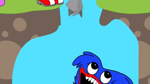 Kissy Missy Rainbow friends Paw Patrol and Sonic Fed the Huggy Wuggy Hand, Skibidi Bop