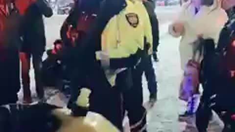 Taking fuel from the truckers