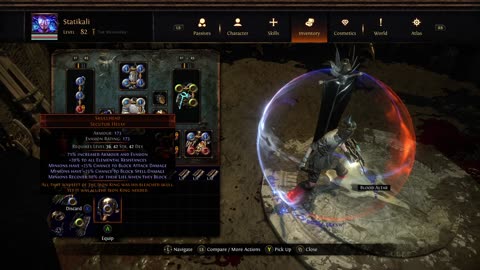 POE SSF Crucible Unique Secutor Helmet Skullhead