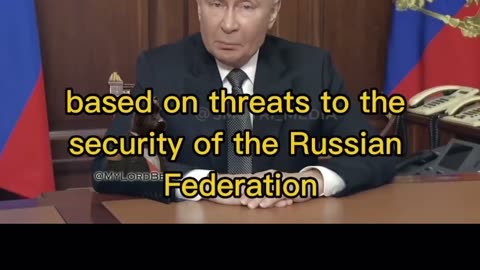 Putin TV Address: "Entitled to Strike" Nations Giving Weapons to Ukraine