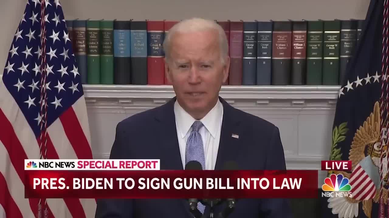 President Biden Signs Landmark Gun Legislation Into Law : 'Lives Will Be Saved'