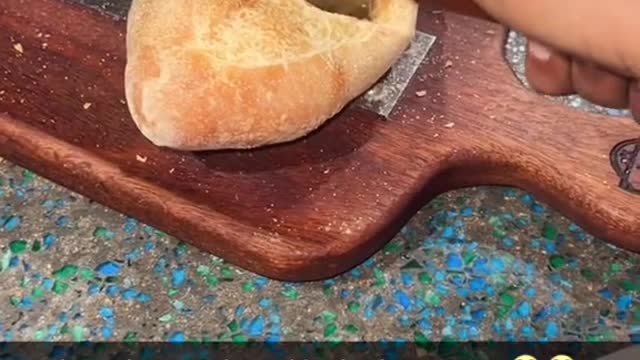 How did people cut bread in the late 19th century