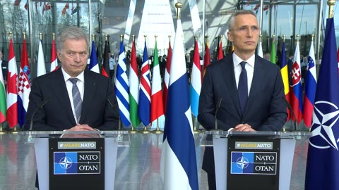 NATO Secretary General with the President of Finland Sauli Niinistö, 04 APR 2023