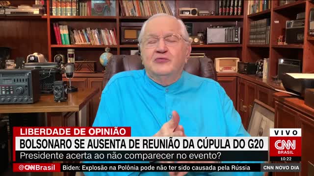 Boris Casoy: Ausência de Bolsonaro no G20 é compreensível - Liberdade de Opinião